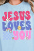 Bubble Jesus Loves You Unisex NuBlend Crew Sweatshirt