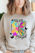 Butterfly You Are Enough Unisex NuBlend Crew Sweatshirt