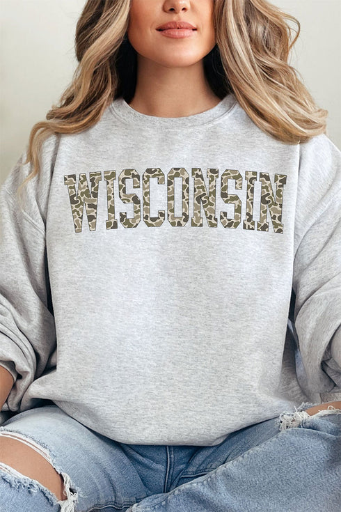 Camo Wisconsin Unisex NuBlend Crew Sweatshirt