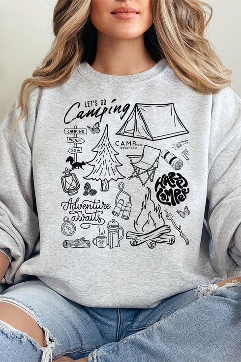 Camping Collage Unisex NuBlend Crew Sweatshirt