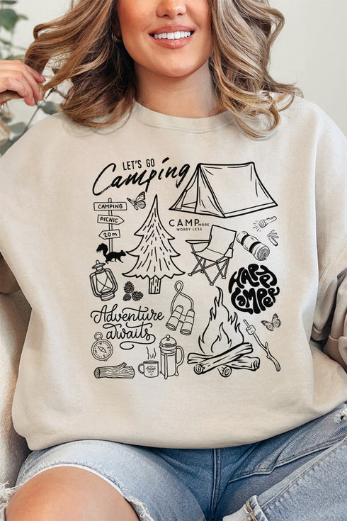 Camping Collage Unisex NuBlend Crew Sweatshirt