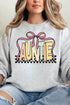 Checkered Bow Auntie Unisex NuBlend Crew Sweatshirt