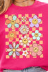 Checkered Happy Florals Unisex NuBlend Crew Sweatshirt