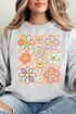 Checkered Happy Florals Unisex NuBlend Crew Sweatshirt