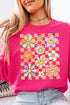 Checkered Happy Florals Unisex NuBlend Crew Sweatshirt