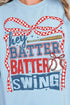 Checkered Hey Batter Batter Unisex NuBlend Crew Sweatshirt