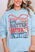 Checkered Hey Batter Batter Unisex NuBlend Crew Sweatshirt