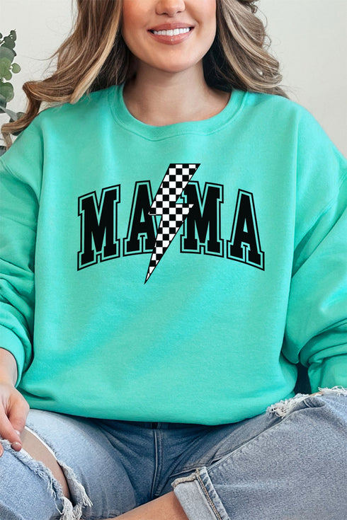 Checkered Strike Mama Unisex NuBlend Crew Sweatshirt