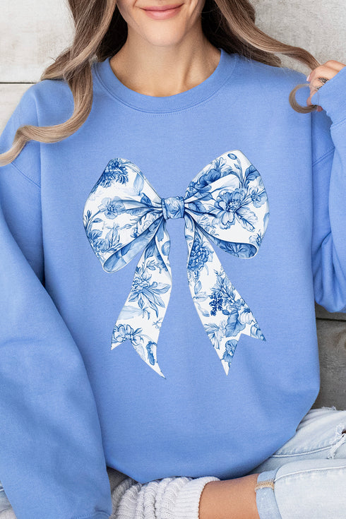 Chinoiserie Coquette Bow Unisex NuBlend Crew Sweatshirt
