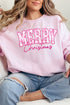 Chinoiserie Pink Merry Christmas Unisex NuBlend Crew Sweatshirt