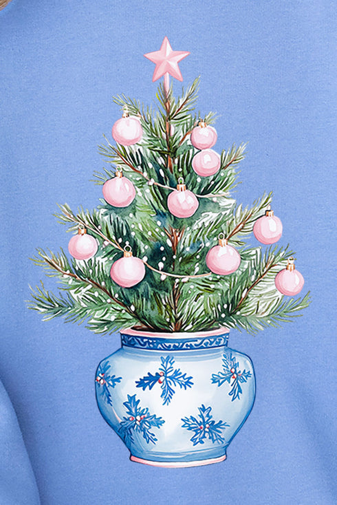 Chinoiserie Pink Ornament Tree Unisex NuBlend Crew Sweatshirt