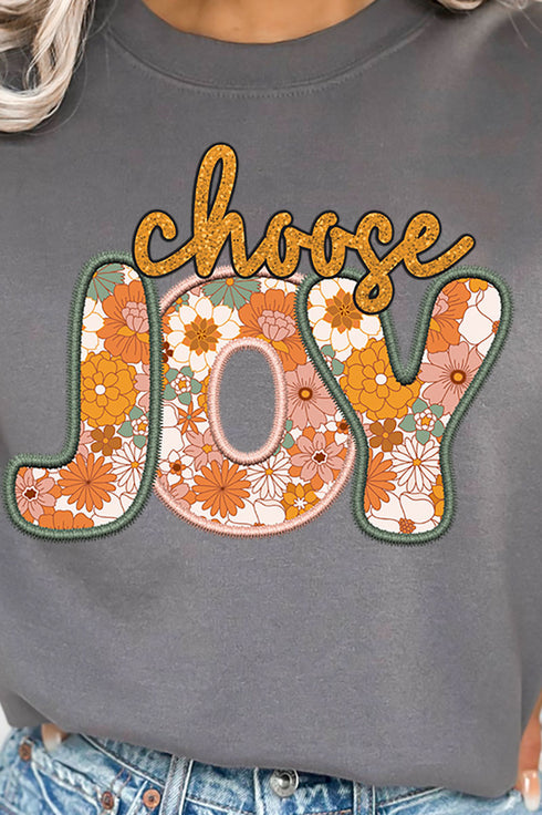 Choose Joy Faux Embroidery Transfer Unisex NuBlend Crew Sweatshirt