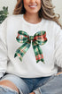 Christmas Plaid Coquette Bow Unisex NuBlend Crew Sweatshirt