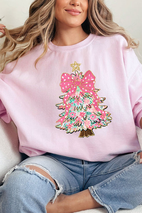Christmas Tree Preppy Blossom Unisex NuBlend Crew Sweatshirt