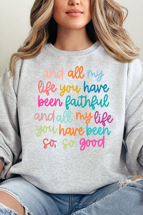 Colorful Always Faithful Unisex NuBlend Crew Sweatshirt