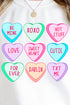 Colorful Candy Hearts Unisex NuBlend Crew Sweatshirt