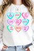 Colorful Candy Hearts Unisex NuBlend Crew Sweatshirt