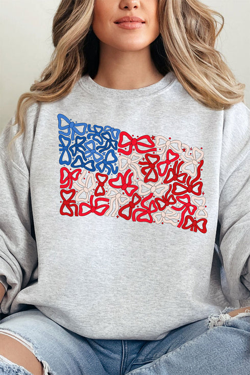 Coquette Collage American Flag Unisex NuBlend Crew Sweatshirt