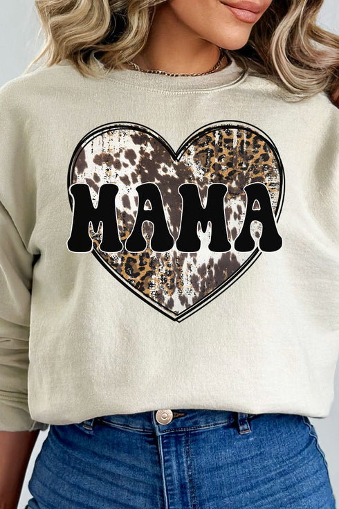 Cowhide Heart Mama Unisex NuBlend Crew Sweatshirt