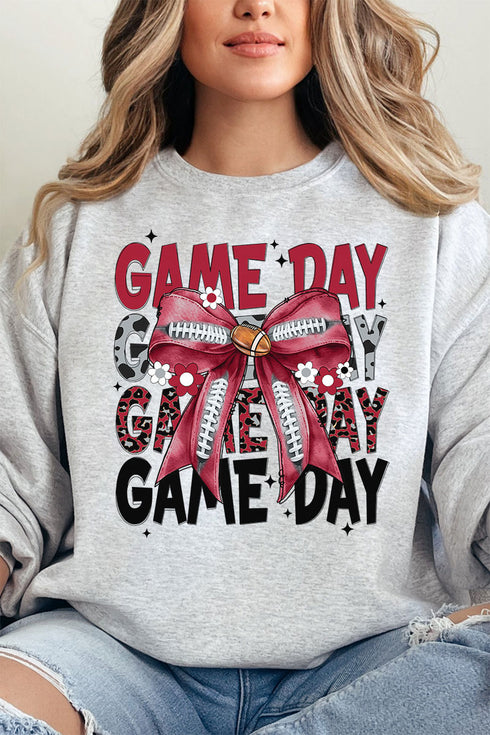 Crimson Stacked Gameday Unisex NuBlend Crew Sweatshirt
