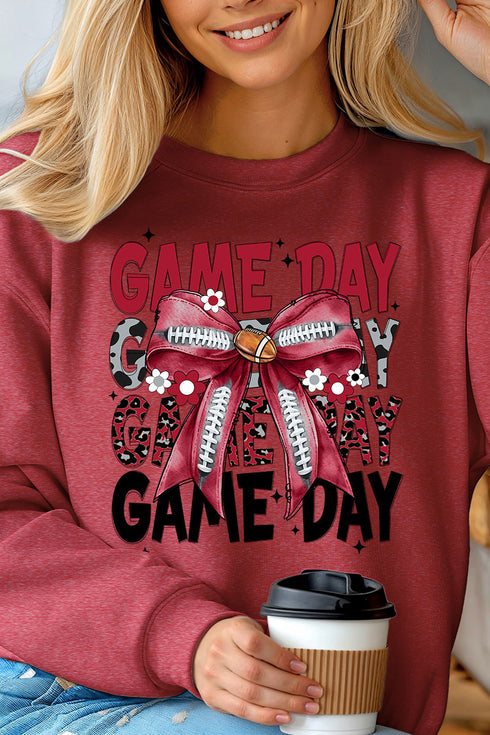 Crimson Stacked Gameday Unisex NuBlend Crew Sweatshirt