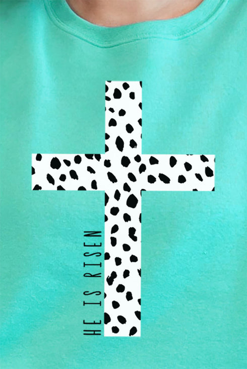 Dalmatian Cross He Is Risen Unisex NuBlend Crew Sweatshirt