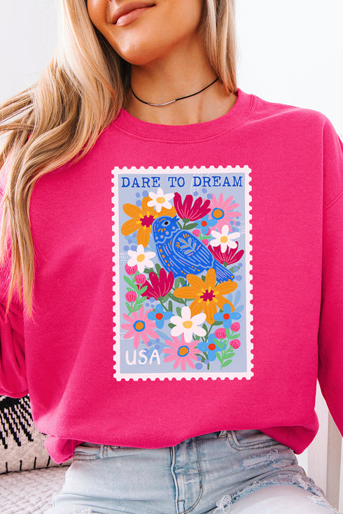 Dare To Dream Stamp Unisex NuBlend Crew Sweatshirt