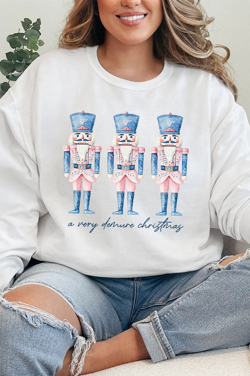 Demure Christmas Nutcracker Unisex NuBlend Crew Sweatshirt