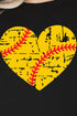 Distressed Softball Heart Unisex NuBlend Crew Sweatshirt