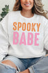 Distressed Spooky Babe Unisex NuBlend Crew Sweatshirt
