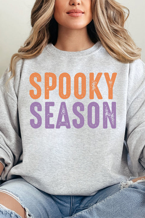 Distressed Spooky Season Unisex NuBlend Crew Sweatshirt