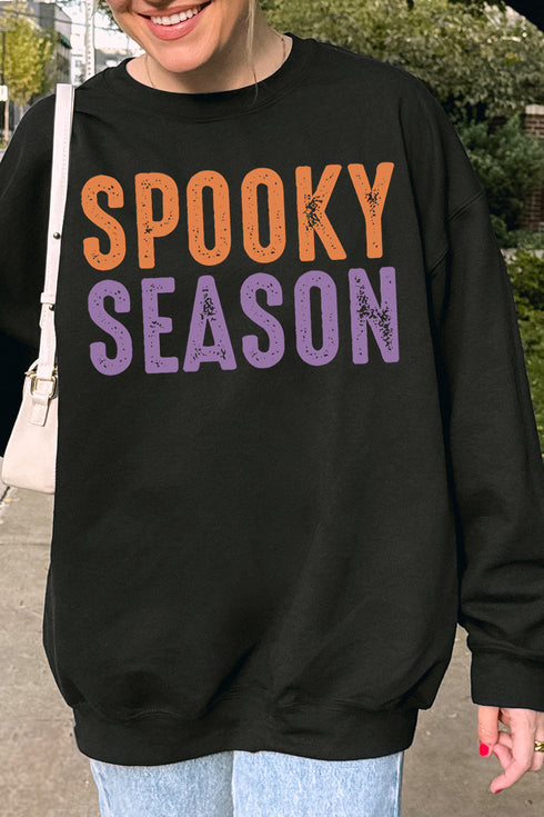 Distressed Spooky Season Unisex NuBlend Crew Sweatshirt