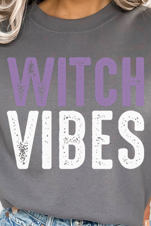 Distressed Witch Vibes Unisex NuBlend Crew Sweatshirt