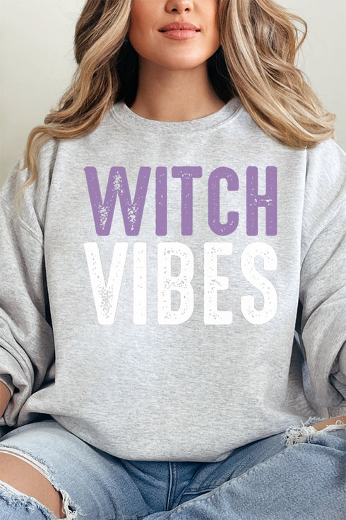 Distressed Witch Vibes Unisex NuBlend Crew Sweatshirt