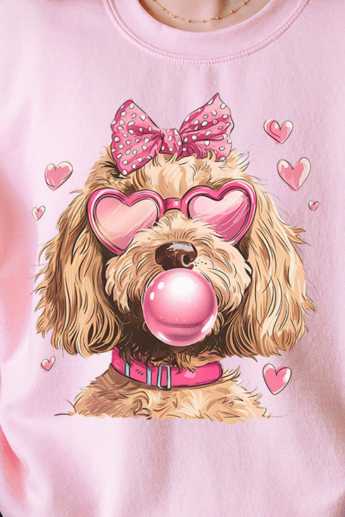 Doodle Dog Hearts Unisex NuBlend Crew Sweatshirt