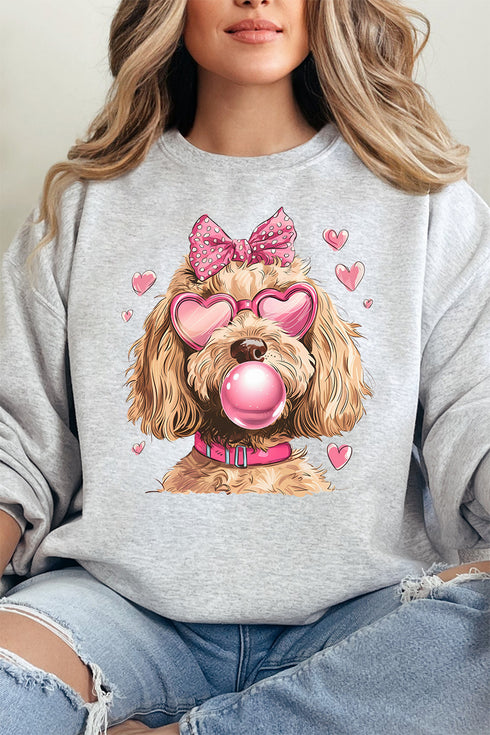 Doodle Dog Hearts Unisex NuBlend Crew Sweatshirt