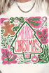 Doodle Merry Christmas Boho Unisex NuBlend Crew Sweatshirt