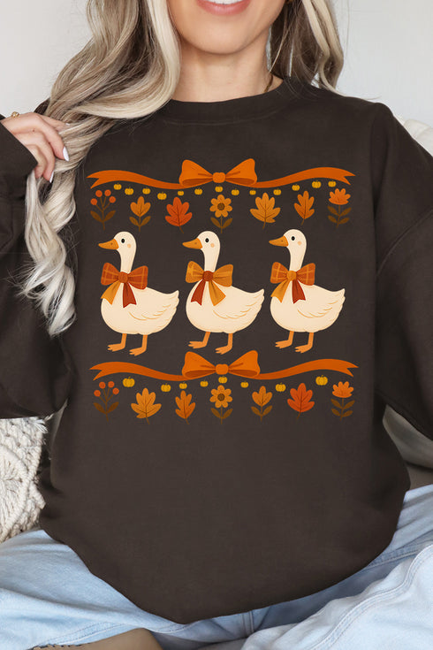 Fall Geese Girls Unisex NuBlend Crew Sweatshirt