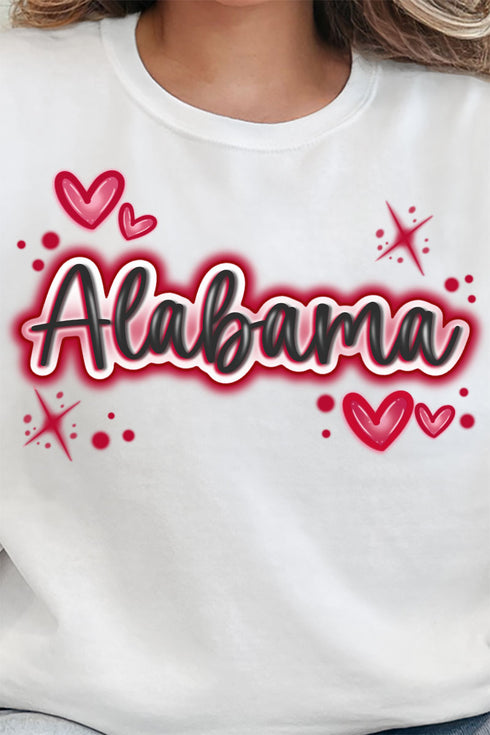 Faux Airbrush Alabama Unisex NuBlend Crew Sweatshirt