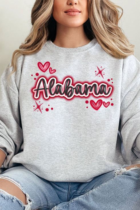 Faux Airbrush Alabama Unisex NuBlend Crew Sweatshirt