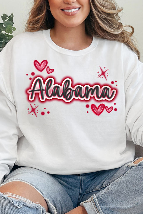 Faux Airbrush Alabama Unisex NuBlend Crew Sweatshirt