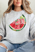 Faux Patchwork Watermelon Unisex NuBlend Crew Sweatshirt