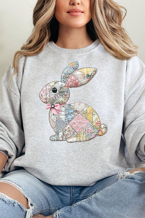 Faux Quilted Bunny Unisex NuBlend Crew Sweatshirt