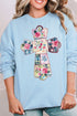 Faux Quilted Cross Unisex NuBlend Crew Sweatshirt
