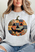 Faux Quilted Pumpkin Unisex NuBlend Crew Sweatshirt