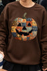 Faux Quilted Pumpkin Unisex NuBlend Crew Sweatshirt