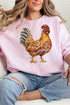 Faux Rhinestone Chicken Unisex NuBlend Crew Sweatshirt