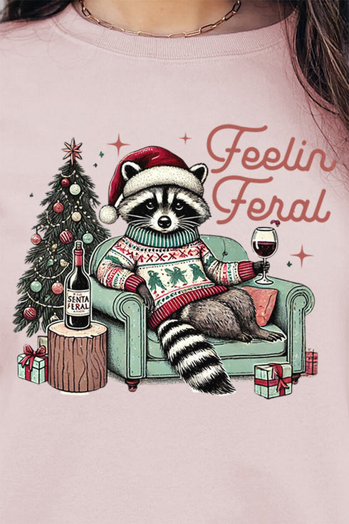 Feelin' Feral Christmas Unisex NuBlend Crew Sweatshirt