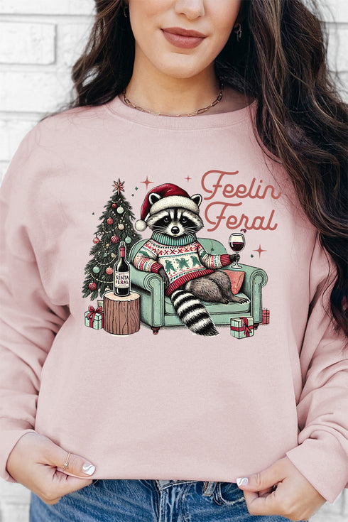 Feelin' Feral Christmas Unisex NuBlend Crew Sweatshirt