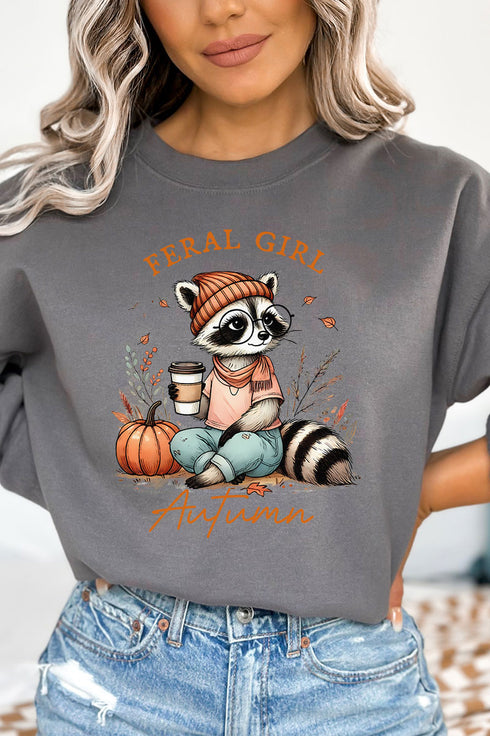 Feral Girl Autumn Unisex NuBlend Crew Sweatshirt
